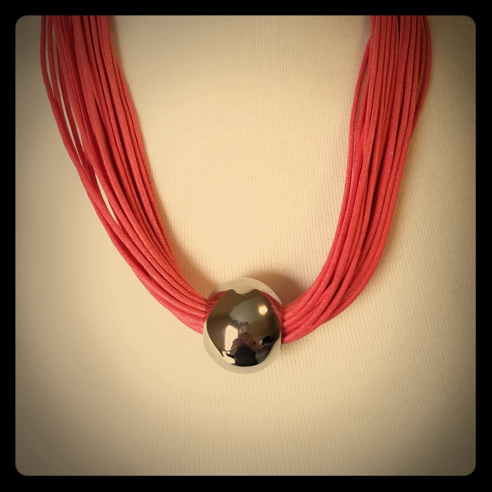 Coral multi strand necklace
